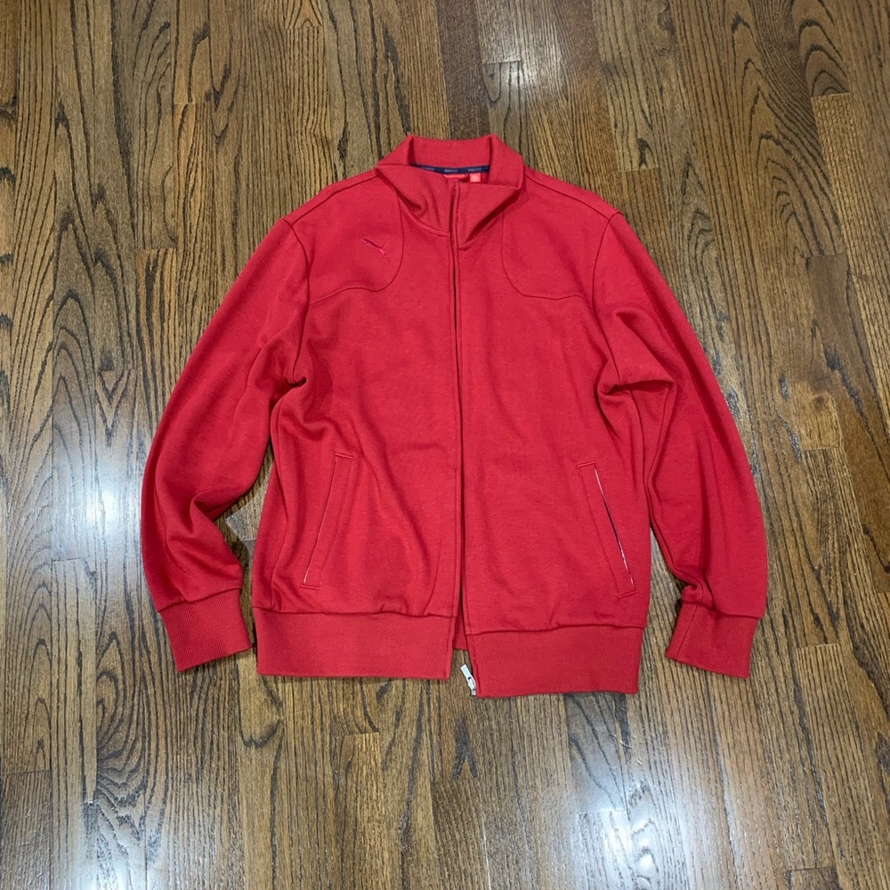 New Puma Men’s Red Zip Up Sweater Japan Size XL